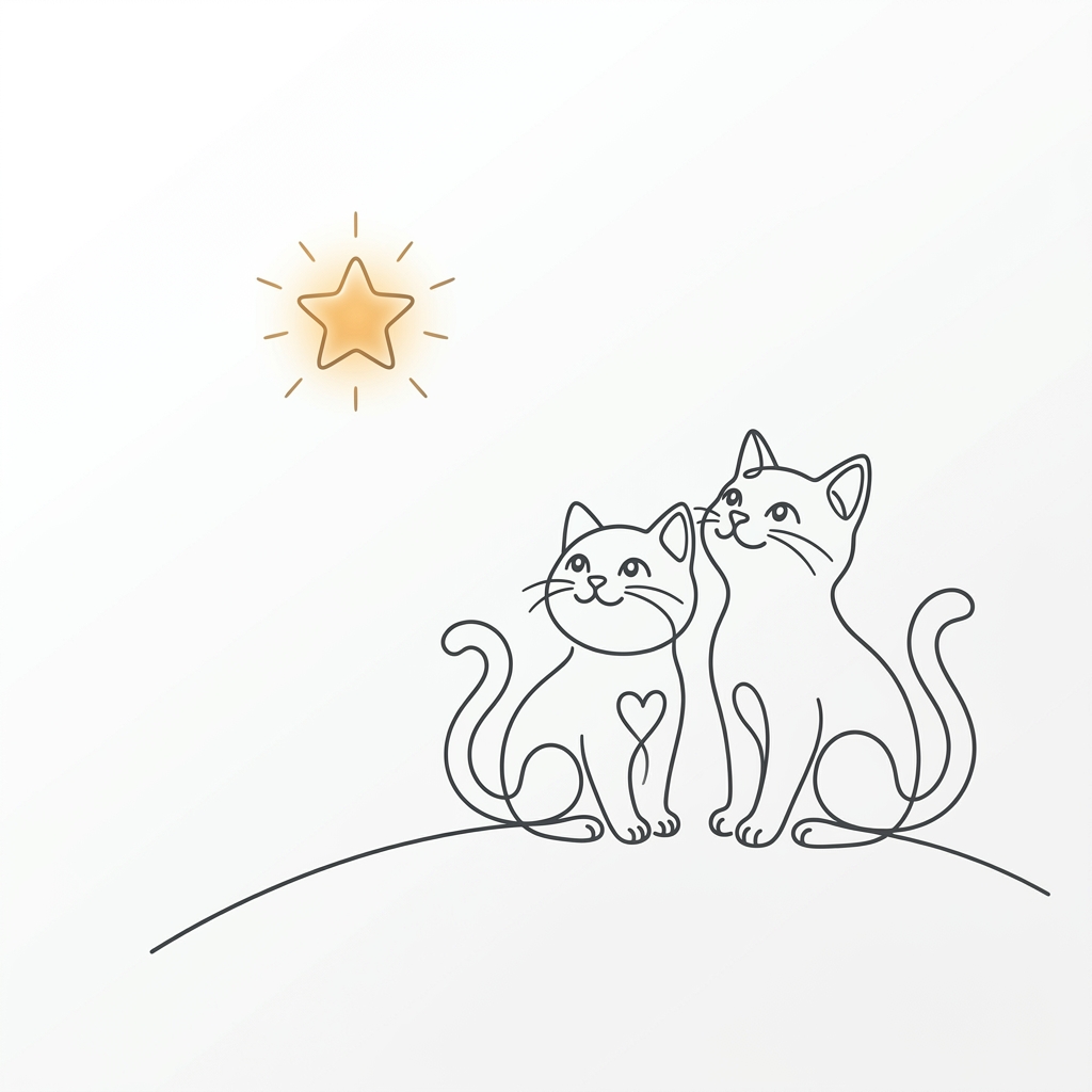 Michis mirando estrella